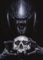 Displate Offiziell Alien MetallPoster Magnetische Befestigung Inklusive Lizenziert Bilder Hochwertiges Poster Alien With A Skull 45 cm x 32 cm