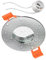 ledscom.de Bad-Deckeneinbaurahmen ERID, Feuchtraum, Badezimmer, IP44, rund, aluminium matt (GU10/MR16/GU5,3/50mm) inkl. GU10 Fassung