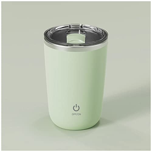 FOXNSK Self Stirring Mug, Electric Mixing Cup Magnetic Rechargeable Auto Mug Coffee Rotating Home Office Travel Suitable Coffee/Milk/Cocoa (B-Green)