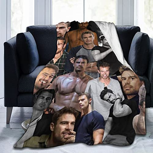 Huaaiwangy Theo Actor James Überwurfdecke, ultraweiches Flanell-Fleece, leichte Überwurfdecke, warme Klimaanlage, Decke für Couch, Sofa, Bett, 127 x 101 cm