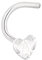 Amor Nasenpiercing 925 Sterling Silber Damen Piercingschmuck, 1 cm, Silber, Herz, Kommt in Schmuck Geschenk Box, 2032695