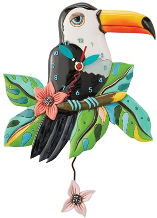 Enesco Allen Designs Wanduhr, Motiv: Toucan Tom, 27 cm