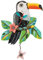 Enesco Allen Designs Wanduhr, Motiv: Toucan Tom, 27 cm
