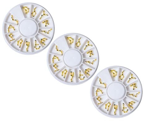 BIUDECO 3 Boxes Nail Rhinestone Charms Zodiac Symbols Nail Art Gems Rhinestones for
