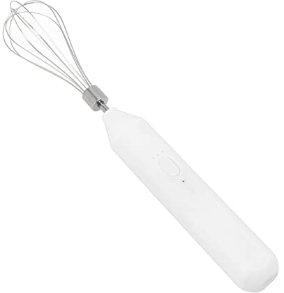 Mousseur À Lait Rechargeable Portatif, 3 Modes de Vitesse Réglables, Mélangeur de Mousse de Boisson de Fouet Électrique de Café Crème, Mini Agitateur de Main pour la Cuisine À la Maison(Blanc)