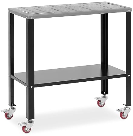 Stamos Welding Group SWG-TABLE915 Schweißtisch mit Rädern 544 kg 91,3 x 46 cm Schweißtisch Lochplatte Lochtisch Schweißtisch Räder