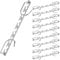 H&S 10pcs Wardrobe Clothes Wonder Hanger Hooks Organiser Magic Closet Coat Clothing Organiser Hanging Hangers Metal (Pack of 10)
