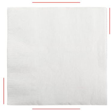 600 Tovaglioli in carta Pura Cellulosa Doppiovelo Bianchi 25x25 (Aperto) 12x12 (Chiuso) - Confezione da 600 Pezzi - Purezza Ecosostenibile