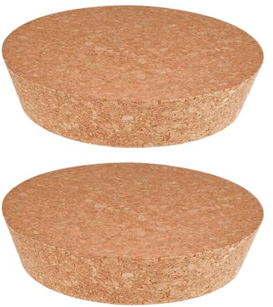 OLYCRAFT 2 st stora korkproppar avsmalnande träflaskpropp 12 ~ 14 cm kork konserveringslock flaskproppar träburkproppar för kök bröllop tjänst konservering – 3 cm tjock