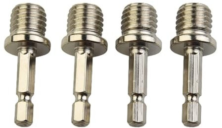 ZHLWei 4Pcs Polishing Disc Hexagon Connection Rod M14 Drill Chuck Adapter Sanding Pad Holder Rod For Electric Polisher Power Tool Parts