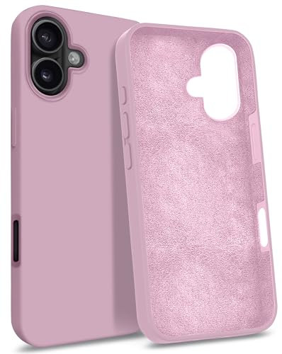 MyGadget Custodia compatibile con iPhone 16 Plus - Hardcase con Strato Microfibra & Cover Silicone Resistente - Protezione Antigraffio & Antiurto - Rosa