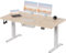 JUMMICO HöHenverstellbarer Schreibtisch 140x60cm, Schreibtisch HöHenverstellbar Elektrisch mit 2-Memory-Steuerung und Antikollisions Funktion (Beige)