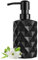 AstraLoom Black Soap Dispenser, 330ml/12oz Refillable Frosted Glass Bottle with Rust-Proof Plastic Pump Head for Bathroom, Mordern Matte Design, Suitable for Liquid Soap/Shampoo/Lotion/Essential Oil