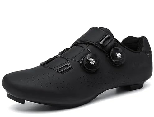 PENXZT Radsportschuhe Fahrradschuhe Herren Kompatibel mit Peloton Look SPD SPD-SL Delta Lock Pedal Rennrad Schuhe Entsperren Schuhe,Schwarz,46 EU