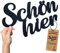 Schön Hier Schriftzug - Schön Hier Schild Deko - Wohnzimmer Wanddekoration - Wohnzimmer Wand Dekoration - Wandtattoo - Wandsticker - Aufkleber - Wanddeko für zu Hause (L)