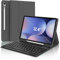 Samsung Galaxy Tab S10 Plus Tastatur Hülle - Galaxy Tab S10+ Tastatur, Keyboard Cover mit Magnetisch Abnehmbarer Deutscher Bluetooth Tastatur für Samsung Galaxy Tab S10 Plus 12.4'' 2024, Schwarz
