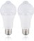 Focenat 2 Ampoules LED E27 9W Detecteur de Mouvement PIR, 220V, Lumière Blanche, Détection 120°, Allumage Automatique Nuit, Économie d'Énergie pour Couloir, Escalier, Passage