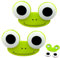 Joygoodta 2Pcs Contact Lens Case 3x2x1 Cartoon Frog Shape Contact Lens Travel Case with Adorable Big Eyes, Practical Cute Contact Lens Case for Home and Travel