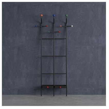 Porte-Serviettes sur Pied Support de rangement for serviettes de salle de bain, porte-manteau mural domestique, support de rangement autoportant for vêtements sur pied Porte-Serviettes au Sol(Noir)