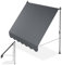 Juskys Klemmmarkise Kapstadt 200x120 cm - Höhenverstellbar & UV-beständig - Balkon & Terrasse - Wetterfest & Sichtschutz - Terrassenüberdachung Grau