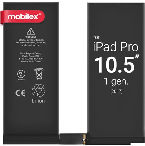 MOBILEX® Batería A1798 para iPad Pro 10.5 (2017) (1ª generación) | 8134mAh - OEM | Interna Repuesto con Adhesivo | Capacidad Original