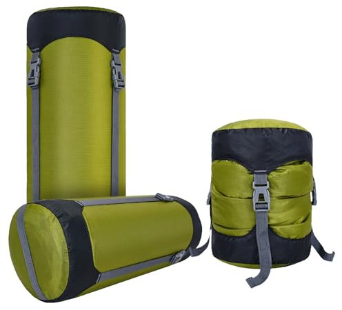 Kaket Compression Stuff Sack Sleeping Bag Compression Sack, 11L Waterproof Outdoor Storage Bag Stuff Sack for Camping Hiking Backpacking (S)