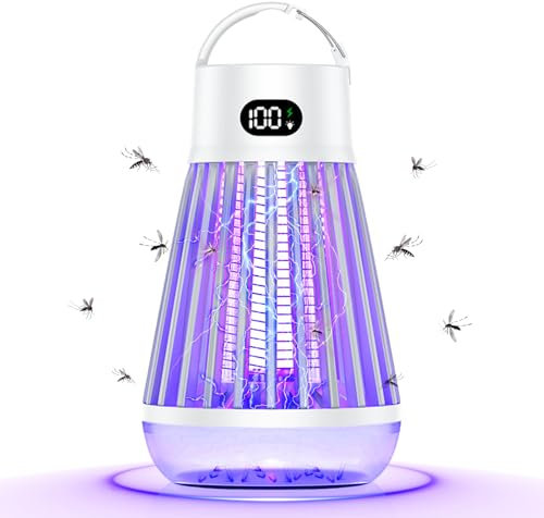 Mückenvernichter Lampe,2 In 1 Insektenvernichter Elektrisch Mit LED Licht,Insektenfalle Moskito Killer,Moskito Mörder Lampe,Camping Mückenlampe Für Schlafzimmer Camping Innen Und Aussen