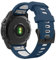 Astorgos 22mm Bracelet Compatible avec Garmin Fenix 7/7 Pro/6/6 Pro/5/5 Plus/Forerunner 965/955/945/Instinct Solar/Instinct 2, Quick Remove Bracelet de Sport Souple Etanche, Bleu/Blanc