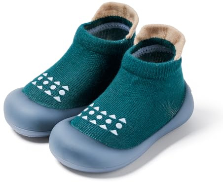 Bearbay Baby Sock Shoes for Babies and Girls with Non-Slip Breathable Soft Rubber Sole, 9-12 Months Infant