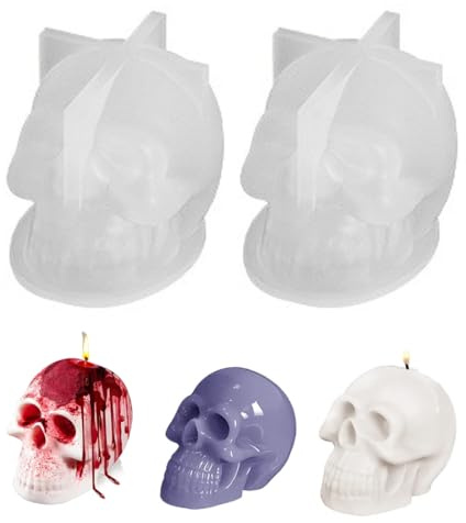 DOKRIN Moldes para velas,Molde de silicona para pulsera colgante de Halloween con pegamento de resina, adorno de vela de escayola.