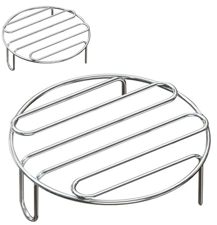 XINGSUI 2Pcs Steaming Rack, Round Cooking Rack, Stainless Steel Cooling Rack, for use on cooling racks, pot stands, roasting racks, baking racks, dehydrator racks, steamer baskets