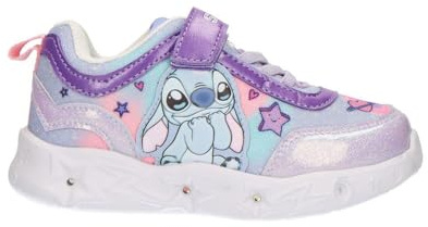 Stitch Sportschuhe für Kinder, leichte Eva-Sohle mit Lichtern – Sportschuhe mit Lichtern für Kinder für Schule und Freizeit, Flieder, 30 EU