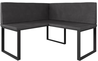 Vicco Eckbank Ravon, Anthrazit, 120 x 120 cm | geeignet als Essbank für Küchen- und Essbereiche
