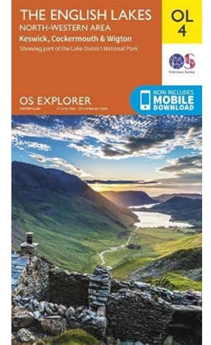 Lake District OS Explorer map OL4 The English Lakes - North Western area: Keswick, Cockermouth & Wigton