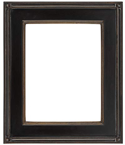 Creative Mark Plein Air Museum Collection De Stijl Open Back Art Frame - 16x20 Black/Gold - Wood Composition Hand-Leafed Museum-Quality Closed-Corner | Does Not Include Glass or Backing