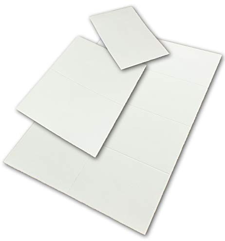 80 Stück - Visitenkarten 7,4 x 10,5 cm (DIN A7) aus echtem Büttenpapier zum Selbstdrucken auf 10 A4 Bogen