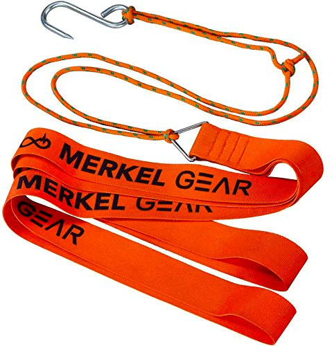 Wildbergehilfe Deer Drag Bergehilfe Bergegurt Ziehgurt für Wild Signal-Orange bis 400kg Gewicht Zuglast Edelstahl