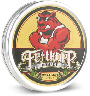 FETTKOPP POMADE Extra Soft SPICY mit Kardamom und Bayöl- light hold (51g)