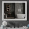 BELOFAY 600x800mm Bathroom LED Mirror, Illuminated Bathroom Toughened Mirror with LED Lights Dimmable Anti-fog Shatter-Proof Tempered Wall Mirrors with Demister Pad