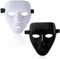 AWAVM 2-Pack Hip Hop Masks - Full Face Hacker Masks for Men & Women, Halloween & Party Props (White & Black)