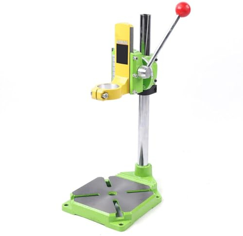 OUBUBY Bohrmaschinenständer 90° Drehbarer für Bohrmaschine Verstellbarer Standbohrmaschine Tischbohrmaschine Ständer mit 27/40/43mm Plastikköpfe für Präzises Bohren et Befestigen der Bohrmaschine
