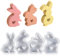 4 Stück Ostern Kaninchen Silikonformen Gießformen,Niedliche 3D Kaninchen Kerze Silikonform Gips,Ostern Hase Backform,3D Silikonform,Kaninchen Gießform Ostern,Kerzen,Handwerk,Ostergeschenke