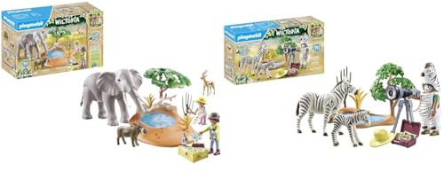 PLAYMOBIL Wiltopia 71294 Spritztour zum Wasserloch & Wiltopia 71295 Unterwegs mit der Tierfotografin