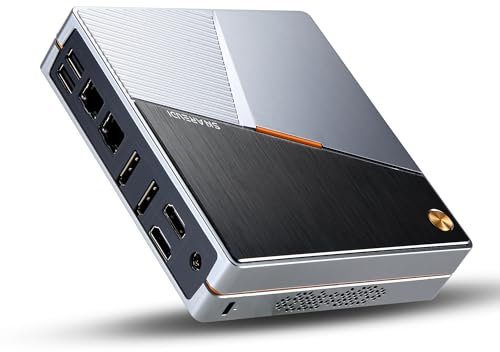 Sharevdi Mini PC, 12th In-tel N100 Prozessor (bis zu 3.4GHz) 4C/4T， Mini Desktop PC 8G DDR5 256GB SSD, Triple Display 4K UHD HD/Wi-Fi6/BT5.2/RJ45/WOL/Auto Power On (8G 256G)