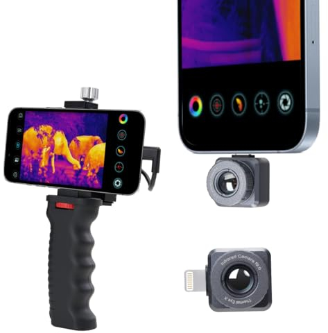 InfiRay One XH09 Wärmebildkamera für iOS, X2 Thermische Auflösung, Nachtsichtgeräte Wärmebild Monocular für Jagd Hoch IR Auflösung, Hirsche auf 870 m sehen, 50Hz, IP65 Nachtsichtgerat