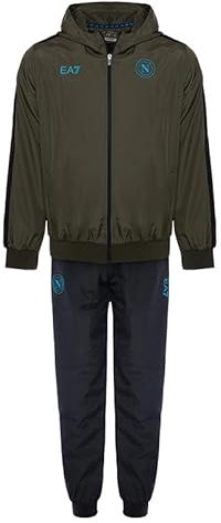 SSC Napoli Tuta Rappresentanza, EA7 Prodotto Ufficiale, Tuta Nylon Olive Night Adulto 2024/2025 - L