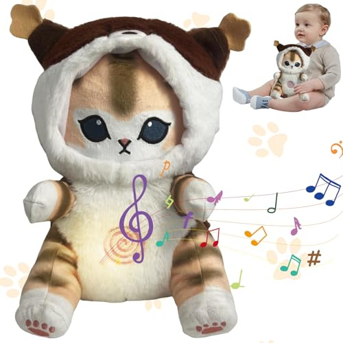 WELLXUNK Schlummer Otter Kuscheltier mit Herzschlag, Atembewegung und Musik, Schlummer Koala Kuscheltier