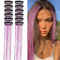 12 pezzi di orpelli per capelli, 20,5 pollici con clip per extension per capelli, orpelli per capelli fata, viola, extension per capelli con clip glitter per donne e ragazze, accessori per capelli