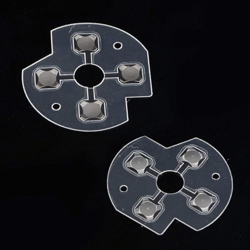 Wpppan 2Pcs Transparent Dpad Key Button Metal Patch Conductive Film Metal Dome Snap for Xbox One Game Joysticks Accessories