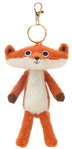 Duroecsain Porte-clés renard en peluche, porte-clés en forme de renard doux, 15,2 cm, pendentif drôle de voiture, sac à main, accessoire de mode, ornement de maison, décoration de pendentif pour
